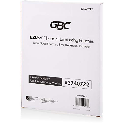 ''Swingline GBC Thermal Laminating SHEETS / Pouches, Letter Size, Speed Pouch, 3 mil, EZUse, 150-Coun