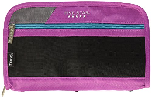 ''Five Star Xpanz Carrying Case (Pouch) for PENCIL, Pen, Supplies - Assorted Colors- Puncture Resista