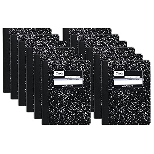 ''Mead Composition BOOK, Wide Ruled Comp BOOK, Writing Journal NoteBOOK with Lined Paper, Home School