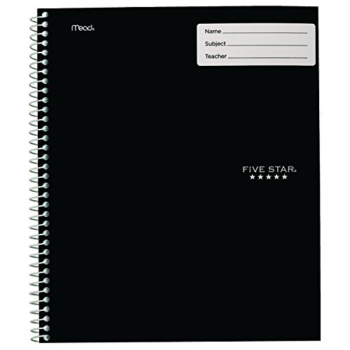 ''Five Star Interactive Notetaking, 1 Subject, Wide Ruled Spiral Notebook, 100 SHEETS, 11'''' x 8-1/2''''