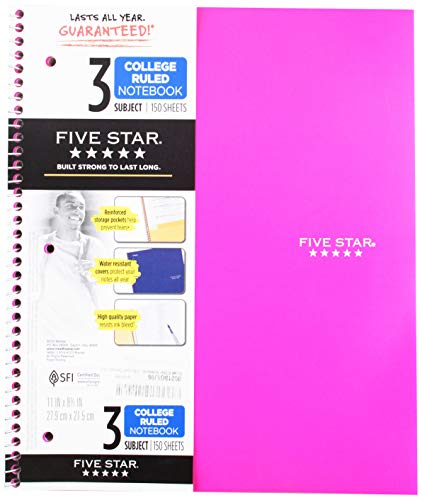 ''Mead 5 Star NOTEBOOK, 3 Subject College Ruled''