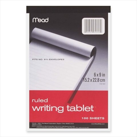 Mead Writing Tablet44;Top-Bound44;Ruled 6 x 9 In. 100 Count