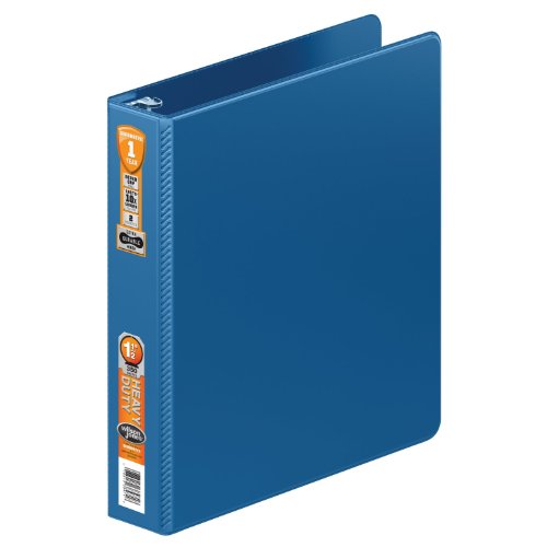 ''Wilson Jones Heavy Duty Round RING Binder with Extra Durable Hinge, 1.5-Inch, PC Blue (W364-34-7462