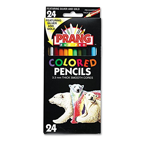 ''Dixon Prang Presharpened 7-Inch Colored PENCILs, 24-Color Set (22240)''