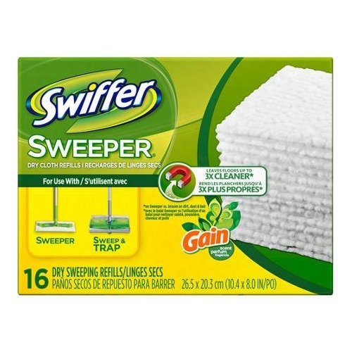 ''Swiffer Sweeper Gain Original Scent Dry Sweeping Cloths Refills, 16 SHEETS''