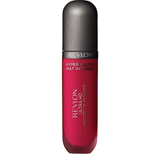 Product Image - REVLON Ultra HD Lip Mousse Hyper Matte, Longwearing Creamy Liquid Lipstick, in Pink 100 Degrees (805), 0.2 oz