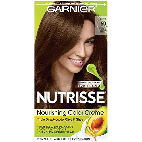 ''Garnier Nutrisse Nourishing HAIR Color Creme, 50 Medium Natural Brown (Truffle) (Packaging May Vary