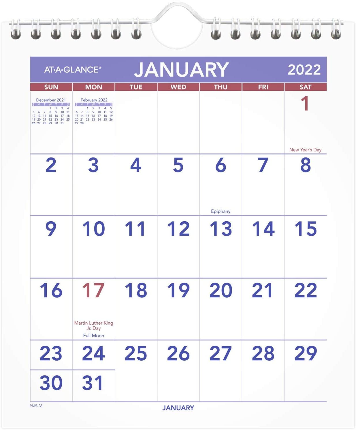 ''2022 Wall CALENDAR by AT-A-GLANCE, 7'''' x 8'''', Mini, Monthly (PM528)''