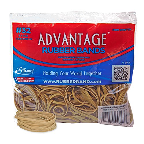 ''Alliance RUBBER 00721 Advantage RUBBER BANDS Size #32, 1/2 lb Bag Contains Approx. 350 BANDS (3'''' x