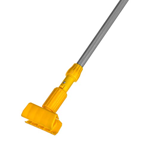 Alpine Industries Commercial Quick-Change Iron Mop HANDLE - Professional Mopping Tube w/Metal Grippe