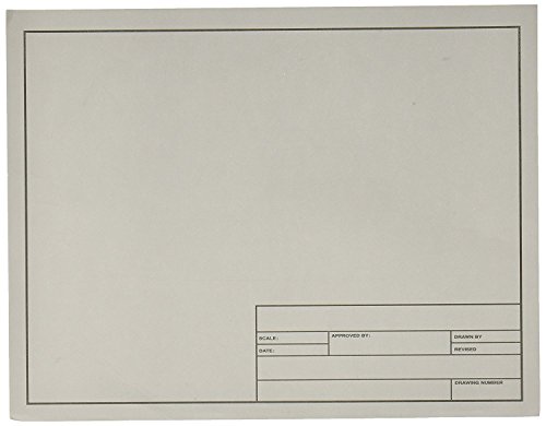''Clearprint Vellum SHEETS with Engineer Title Block, 22x34 Inches, 16 lb., 60 GSM, 1000H 100% Cotton