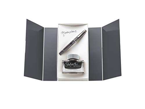 ''Pelikan Special Edition Tradition M205 Moonstone Fountain PEN, Broad Nib, Includes Bottle of Edelst