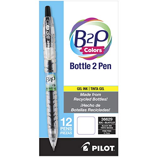 ''PILOT B2P Colors - Bottle to PEN Refillable & Retractable Rolling Ball Gel PEN Made From Recycled B