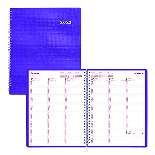 ''Brownline 2022 DuraFlex Weekly Planner, Appointment BOOK, 12 Months, January to December, Twin-Wire