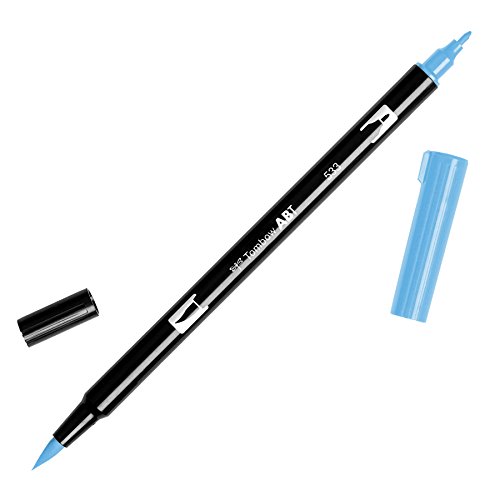 ''Tombow Dual Brush PEN Art Marker, 533 - Peacock Blue, 1-Pack''