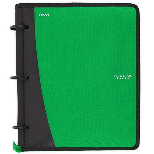 ''Five Star Flex Hybrid NoteBinder, 1 Inch RING Binder, Notebook and Binder All-in-One, Electric Gree