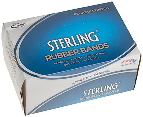 ''Alliance RUBBER 24645 Sterling RUBBER BANDS Size #64, 1 lb Box Contains Approx. 425 BANDS (3 1/2 x 