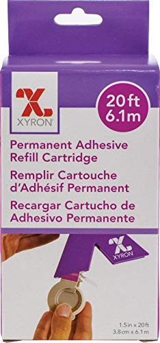 Xyron 150 Refill Cartridge 1.5 inch x 20 inch Permanent AT155-20 (2-Pack)