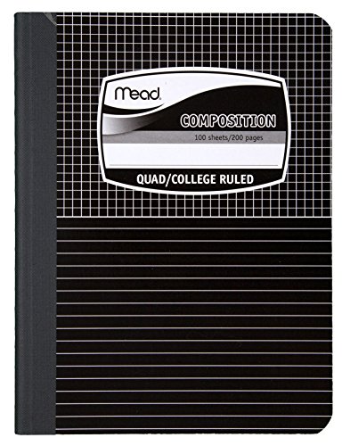 ''Mead Graph Composition BOOK, Square Deal, Black Marble, 7.5 x 9.75 Inches (09000)''