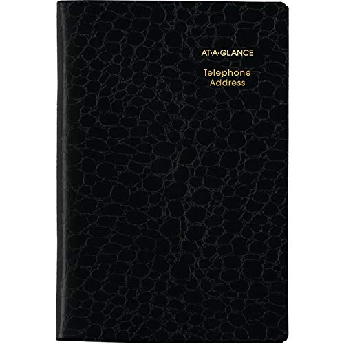 ''AT-A-GLANCE TELEPHONE & Address Book, 400+ Entries, 2-3/4'''' x 4-1/4'''', Designer, Color May Vary (80