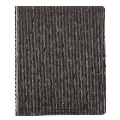 ''Blueline EcoLogix 100% Recycled Wirebound NOTEBOOK, Black, 8.875 x 7.125 inches, 160 Pages (A9SE.BL