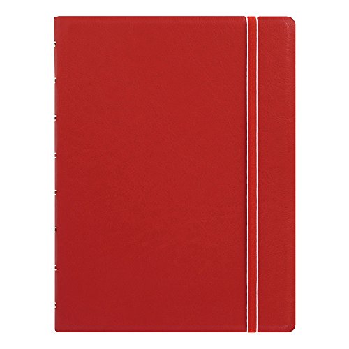 ''FILOFAX REFILLABLE NOTEBOOK CLASSIC, A5 (8.25'''' x 5'''') Red - Elegant leather-look cover with moveab