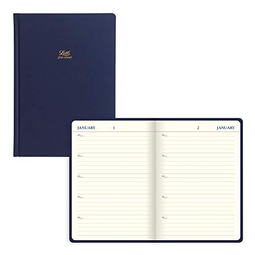 ''LETTS Icon A5 5 Year Diary, Cream Paper, 384 Pages, 8.25 x 5.75 x 0.75 Inches, Navy (B090024), GOLD