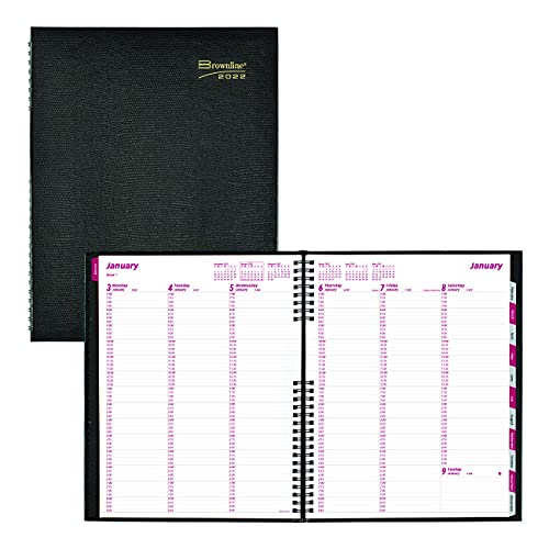 ''Brownline 2022 CoilPro Weekly Planner, Appointment BOOK, 12 Months, January to December, Twin-Wire 