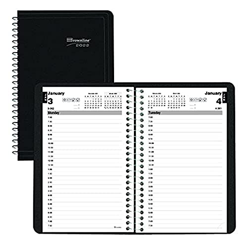 ''Brownline 2022 Essential Daily Planner, Appointment BOOK, 12 Months, January to December, Spiral Bi