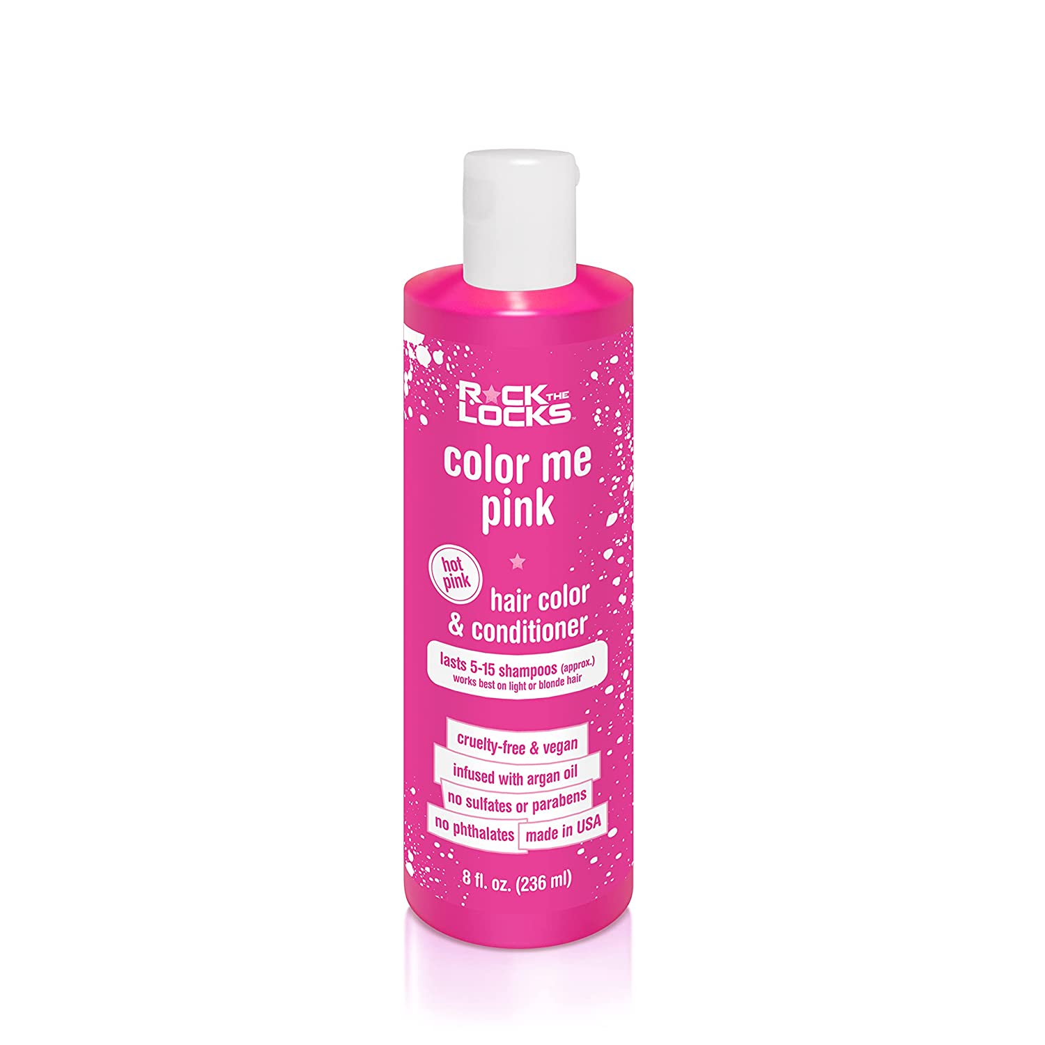 Rock the Locks | HAIR Color & Conditioner (All in One Bottle!) | Hot Pink Color | Argan Oil to Promo