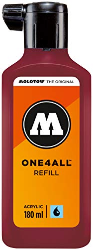 ''Molotow ONE4ALL Acrylic PAINT Refill, For Molotow ONE4ALL PAINT Marker, Burgundy, 180ml Bottle, 1 E