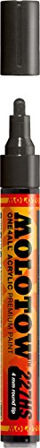 ''Molotow ONE4ALL Acrylic PAINT Marker, 4mm, Signal Black, 1 Each (227.212)''