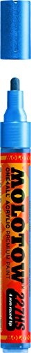 ''Molotow ONE4ALL Acrylic PAINT Marker, 4mm, Metallic Blue, 1 Each (227.302)''