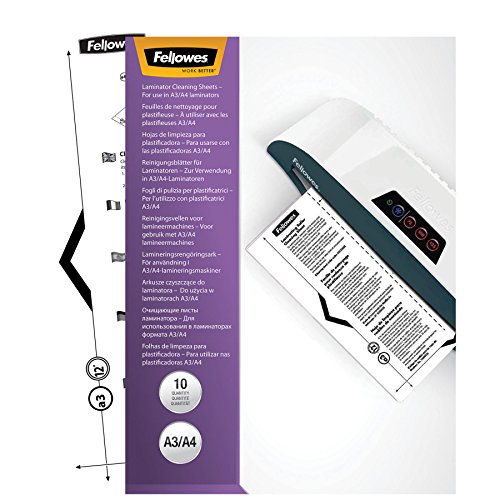 ''Fellowes Laminator Cleaning SHEETS, 10 per Pack (5320603)''