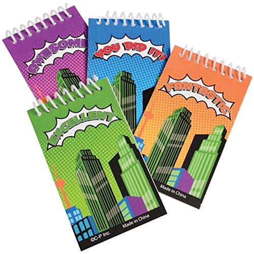 U.S. Toy Lot of 12 Assorted Comic BOOK Super Hero Mini NoteBOOK Spiral Bound Memo Pads
