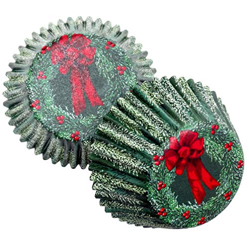 ''Chef Craft CHRISTMAS Holiday Cupcake Liner Set, 50 count, Green/red/White''