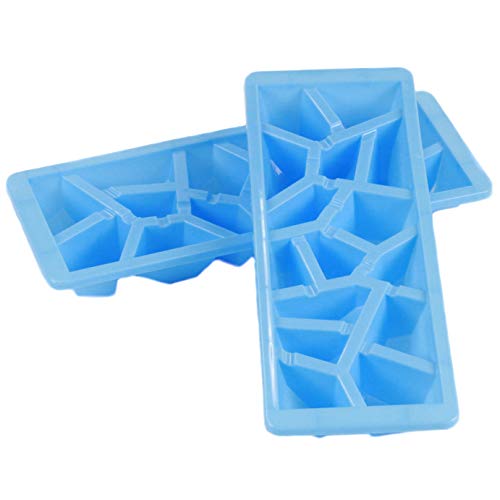 ''Chef CRAFT Select Plastic Ice Cube Tray, 10.25 inch 2 piece set, Blue''