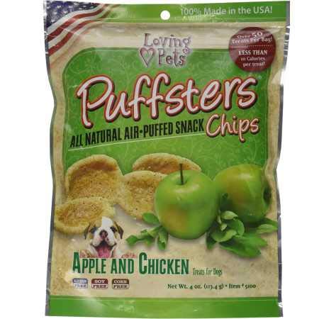 Loving Pets Puffsters Apple Chicken Treats for DOGs (4 oz)