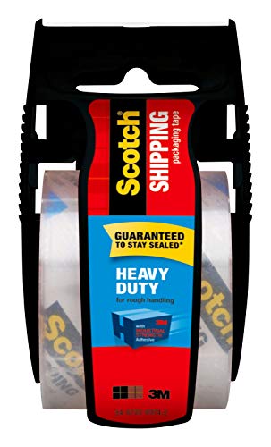 ''Scotch Heavy Duty Packaging TAPE, 1.88'''' x 19.4 yd, Designed for Packing, Shipping and Mailing, Str