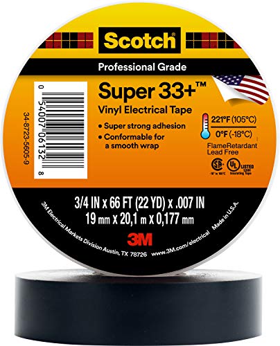 ''Scotch Super 33+(TM) Vinyl Electrical TAPE, 3/4 in x 36 yds''