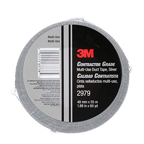 ''3M 2979 Multi-Use Duct TAPE, Silver, 1.88 in x 60 yd x 7 mil, 1 Pack, Temporary Repair, Patching, T