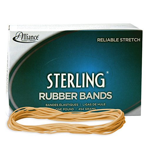 ''Alliance RUBBER 24255 Sterling RUBBER BANDS Size #117A, 1 lb Box Contains Approx. 500 BANDS (7'''' x 