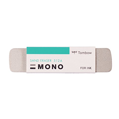 ''Tombow 57304 MONO Sand Eraser, Silica Eraser Designed to Remove Colored PENCIL and Ink Markings''