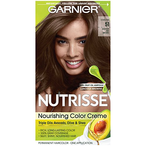 ''Garnier Nutrisse Nourishing HAIR Color Creme, 51 Medium Ash Brown (Cool Tea) (Packaging May Vary)''