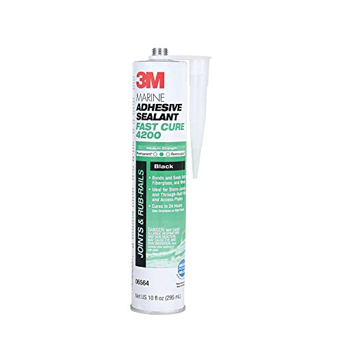 ''3M Marine Adhesive/Sealant Fast Cure 4200, 06564, Black, 1/10 GALLON''