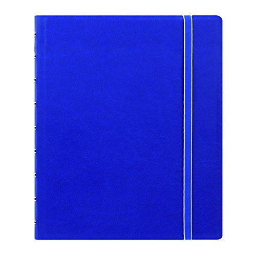 ''FILOFAX REFILLABLE NOTEBOOK CLASSIC, 9.25'''' x 7.25'''' Blue - Elegant leather-look cover with moveabl