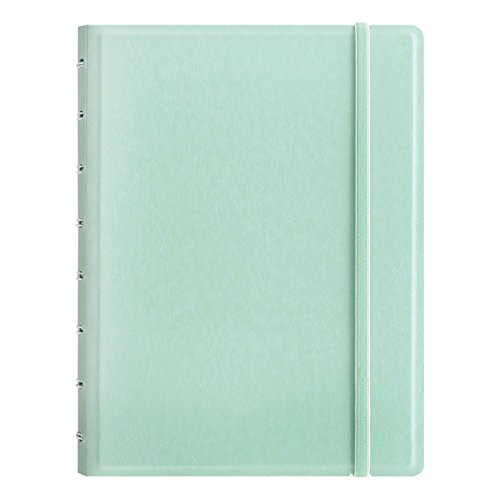 ''FILOFAX Refillable Pastel NOTEBOOK, A5 (8.25'''' x 5'''') Duck Egg - 112 Cream moveable pages - Index, 