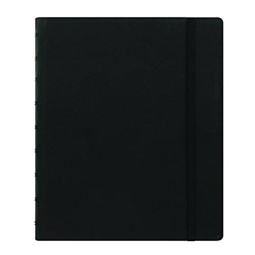 ''FILOFAX REFILLABLE NOTEBOOK CLASSIC, 9.25'''' x 7.25'''' Black - Elegant leather-look cover with moveab