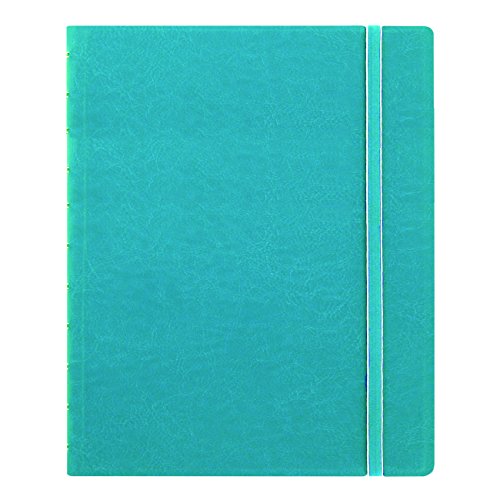 ''Filofax REFILLABLE NOTEBOOK CLASSIC, 10.8'''' x 8.5'''' Aqua - Elegant leather-look cover with moveable