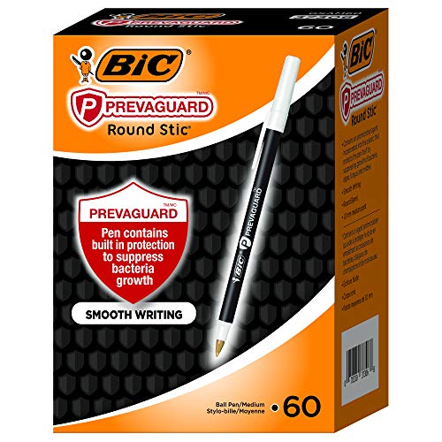 ''BIC PrevaGuard Round Stic Ballpoint PEN With Built-in Protection To Suppress Bacteria Growth, Mediu